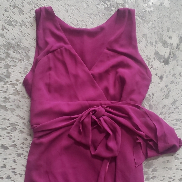 Ceremony by Joanna August Chiffon Wrap Dress SzL - Picture 4 of 7